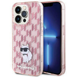 KARL LAGERFELD KLHCP15XHNCMKLP IPHONE 15 PRO MAX 6.7" RÓŻOWY/PINK HARDCASE MONOGRAM CHOUPETTE