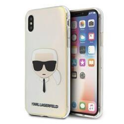 KARL LAGERFELD KLHCPXPCKHML IPHONE X/XS MULTICOLOR HARDCASE IRIDESCENT KARL`S HEAD