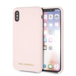 KARL LAGERFELD KLHCPXSLLPG IPHONE X/XS HARDCASE JASNORÓŻOWY/LIGHT PINK SILICONE