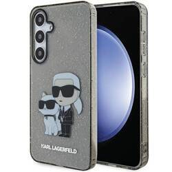 KARL LAGERFELD KLHCS24SHNKCTGK S24 S921 CZARNY/BLACK HARDCASE GLITTER KARL&CHOUPETTE