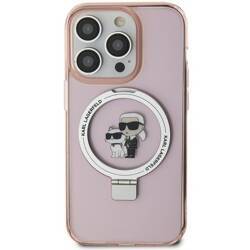 KARL LAGERFELD KLHMP15SHMRSKCP IPHONE 15 / 14 / 13 6.1" RÓŻOWY/PINK HARDCASE RING STAND KARL&CHOUPETTTE MAGSAFE