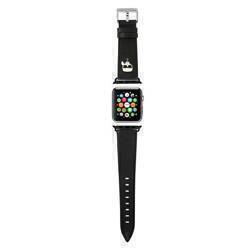 KARL LAGERFELD PASEK KLAWLOKHK APPLE WATCH 42/44/45/49MM CZARNY/BLACK STRAP SAFFIANO KARL HEADS