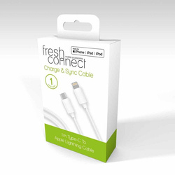 Kabel Fresh Connect USB TO LIGHTNING MFI 1m biały