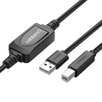 Kabel do drukarki Ugreen US122 USB-B USB-A 2.0 10m - czarny