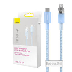 Kabel szybko ładujący Baseus USB-C do Lightning  Explorer Series 1m, 20W (niebieski)