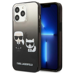 Karl Lagerfeld KLHCP13XTGKCK iPhone 13 Pro Max 6,7" hardcase czarny/black Gradient Ikonik Karl & Choupette