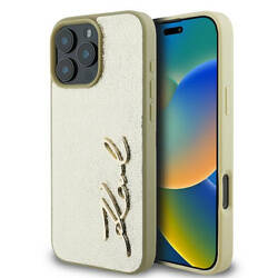 Karl Lagerfeld KLHCP16LPFMFBKMD iPhone 16 Pro 6.3" złoty/gold hardcase Metal Signature