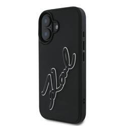 Karl Lagerfeld KLHCP16S3DRKSDLK iPhone 16 6.1" czarny/black hardcase 3D Rubber Signature