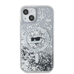 Karl Lagerfeld KLHMN61LGCHSGH iPhone 11 / Xr 6.1" hardcase transparent Liquid Glitter Choupette Head Magsafe