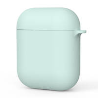 Kingxbar Macarons Series silikonowe etui pudełko na słuchawki AirPods 2 / AirPods 1 jasnoniebieski
