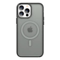 Kingxbar PQY Fluorescence Series magnetyczne etui do iPhone 13 Pro obudowa pokrowiec czarny (kompatybilne z MagSafe)
