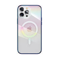 Kingxbar PQY Nebula Series magnetyczne etui do iPhone 13 obudowa pokrowiec fioletowy (kompatybilne z MagSafe)