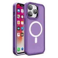 Magnetyczne etui z MagSafe Color Matte Case do iPhone 14 Pro - fioletowe