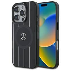 Mercedes MEHMP16L23HRSK iPhone 16 Pro  6.3" czarny/black hardcase MB Double Layer Crossed Lines MagSafe