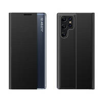 New Sleep Case pokrowiec etui z klapką z funkcją podstawki Samsung Galaxy S22 Ultra czarny