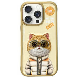 Nimmy etui iPhone 16 Pro Max 6.9" khaki   Cool&Cute 2.0 Cat