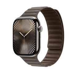 ORYGINALNA OPASKA APPLE LEATHER LINK GREY-BROWN S/M 38/40/41MM OTWARTE OPAKOWANIE