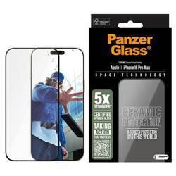 PanzerGlass Ceramic Screen Protector iPhone 16 Pro Max 6.9" Ultra-Wide Fit 2856