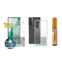 PanzerGlass Zestaw Start Sam S21 Ochrona ekranu TPU, Etui ClearCase, Spray 30ml