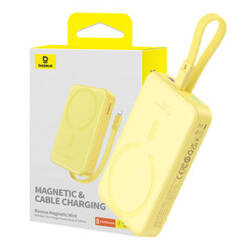 Powerbank magnetyczny Baseus Magnetic Mini 10000mAh 20W MagSafe (żółty)