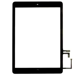 Przednia szybka + dotyk + przycisk home button do Apple iPad 5 BLACK