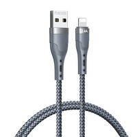Remax kabel USB - Lightning do ładowania i transmisji danych 2,4A 1m srebrny (RC-C006)