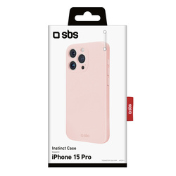 SBS - Etui Instinct do iPhone'a 15 Pro w kolorze różowym