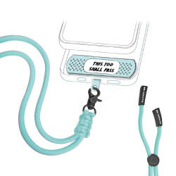 SBS NECK STRAP PLAST SHAPED FOR SMARTPHONES cyan