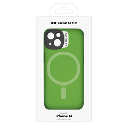 SBS Neon Green Cover for iPhone 14, compatible with MagSafe charger