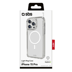 SBS Rigid transparent case compatible with MagSafe charging for iPhone 15 Pro