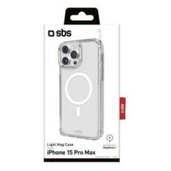 SBS Rigid transparent case compatible with MagSafe charging for iPhone 15 Pro Max