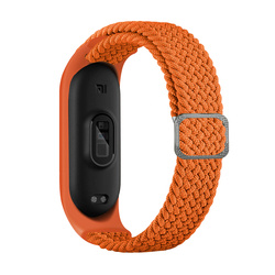 STRAP FABRIC OPASKA DO XIAOMI MI BAND 6/5/4/3 PLECIONY MATERIAŁOWY PASEK POMARAŃCZOWY