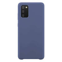 Silicone Case elastyczne silikonowe etui pokrowiec Samsung Galaxy A03s niebieski