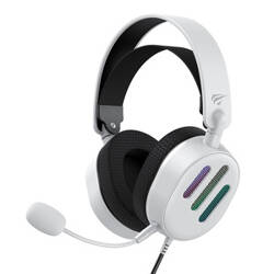 Słuchawki gamingowe Havit H2038U RGB (białe)