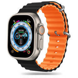 TECH-PROTECT ICONBAND PRO APPLE WATCH 4 / 5 / 6 / 7 / 8 / 9 / SE / ULTRA 1 / 2 (42 / 44 / 45 / 49 MM) BLACK/ORANGE