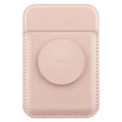 UNIQ Flixa magnetyczny portfel na karty z podpórką różowy/blush pink MagSafe