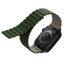 UNIQ PASEK REVIX APPLE WATCH SERIES 1/2/3/4/5/6/7/8/9/SE/SE2 38/40/41MM. REVERSIBLE MAGNETIC ZIELONY-CIEMNOSZARY/GREEN-TAUPE