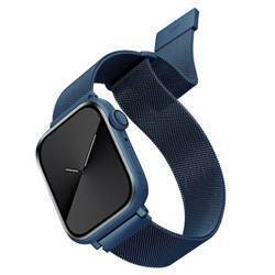 UNIQ pasek Dante Apple Watch Series 1/2/3/4/5/6/7/8/9/SE/SE2 42/44/45mm Stainless Steel niebieski/cobalt blue