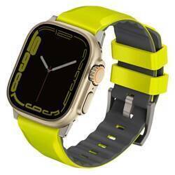 UNIQ pasek Linus Apple Watch Series 1/2/3/4/5/6/7/8/9/SE/SE2/Ultra/Ultra 2 42/44/45/49mm Airosoft Silicone limonkowy/lime green