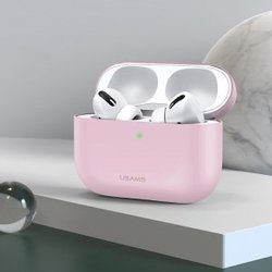 USAMS ETUI OCHRONNE AIRPODS COVER PRO LIGHT BH69AP05 RÓŻOWY