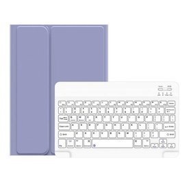 USAMS Etui Winro z klawiaturą iPad Air 10.9" fioletowe etui-biała klawiatura/purple cover-white keyboard IP109YRU03 (US-BH655)