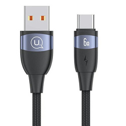 USAMS Kabel U85 USB na USB-C 6A 1.2m Fast Charging czarny/black SJ630USB01 (US-SJ630)