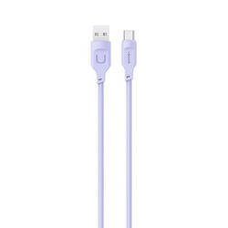 USAMS Kabel USB-C 6A 1,2m Port Display Fast Charging Lithe Series purpurowy/purple SJ568USB03 (US-SJ568)