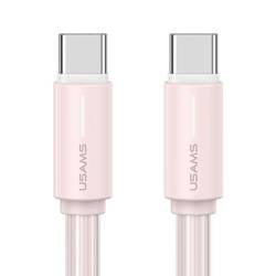 USAMS Kabel USB-C/USB-C 1m SJ734 60W różowy/pink YU Series SJ734USB04 (US-SJ734)