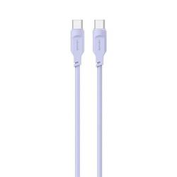 USAMS Kabel USB-C na USB-C PD Fast Charging 1,2m 100W Lithe Series purpurowy/purple SJ567USB03 (US-SJ567)