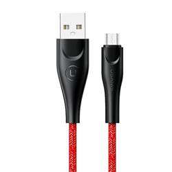 USAMS Kabel pleciony U41 MicroUSB/USB Fast Charge 3m czerwony/red SJ399USB02 (US-SJ399)