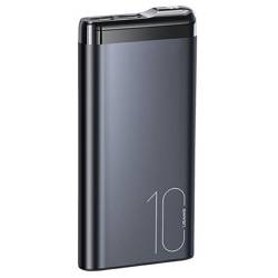 USAMS Powerbank PB55 10000mAh 2xUSB wyświetlacz LED szary/grey 10KCD14801 (US-CD148) aluminium