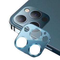 USAMS SZKŁO NA APARAT IPHONE 12 PRO MAX METAL NIEBIESKI