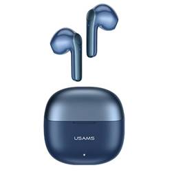 USAMS Słuchawki Bluetooth 5.1 TWS XH Series Dual mic bezprzewodowe niebieski/blue BHUXH03