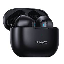 USAMS Słuchawki Bluetooth 5.2 TWS NX10 Series Dual mic bezprzewodowe czarny/black BHUNX01